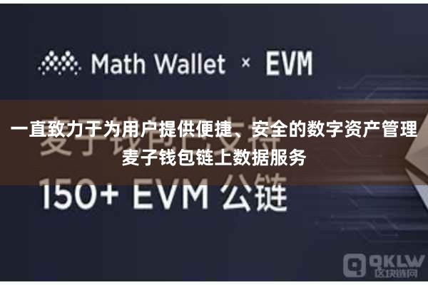 一直致力于为用户提供便捷、安全的数字资产管理麦子钱包链上数据服务