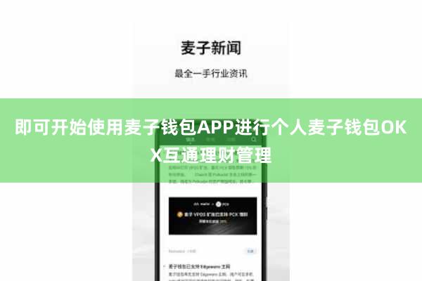 即可开始使用麦子钱包APP进行个人麦子钱包OKX互通理财管理