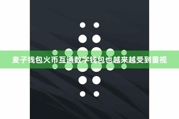 麦子钱包火币互通数字钱包也越来越受到重视